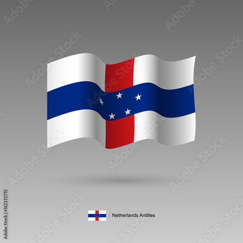 Free Download Netherlands Antilles flag. Official colors and proportion correctly. High detailed vector illustration. 3d and isometry. EPS10 - GFXLoad