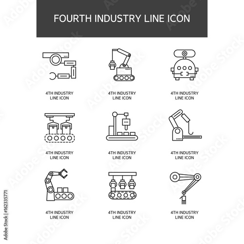 Industrial Revolution Line Icon