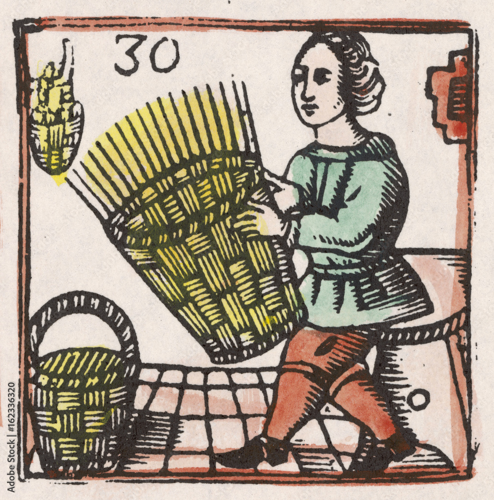 17th century Basket Maker. Date: 17th century