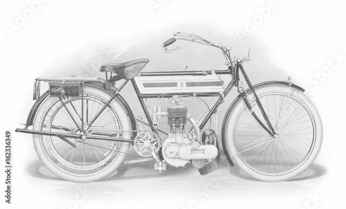 Triumph Motor Bike 1911. Date: 1911