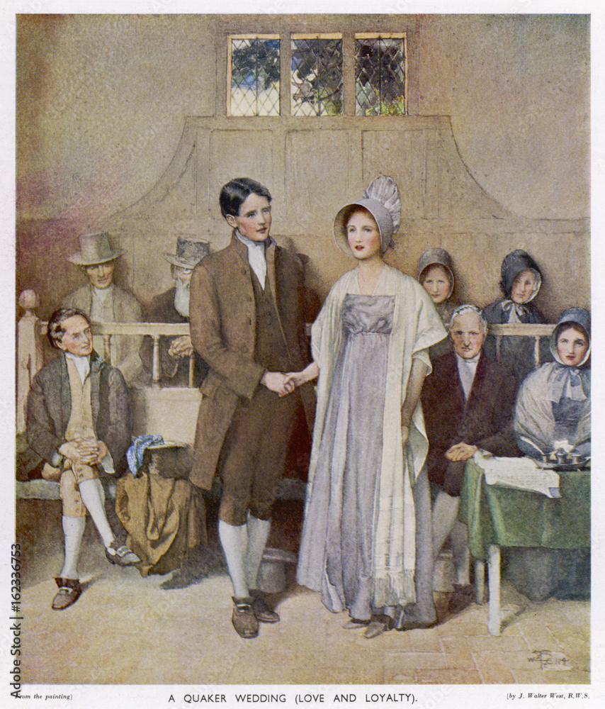 Quaker Wedding. Date: early 19th century