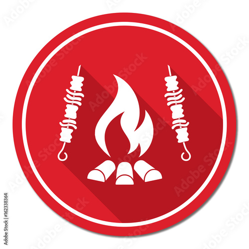 Grilled kebab icon