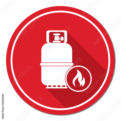 Camping gas bottle icon