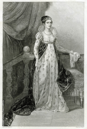 Quadro su tela Elise Bonaparte. Date: 1777 - 1820