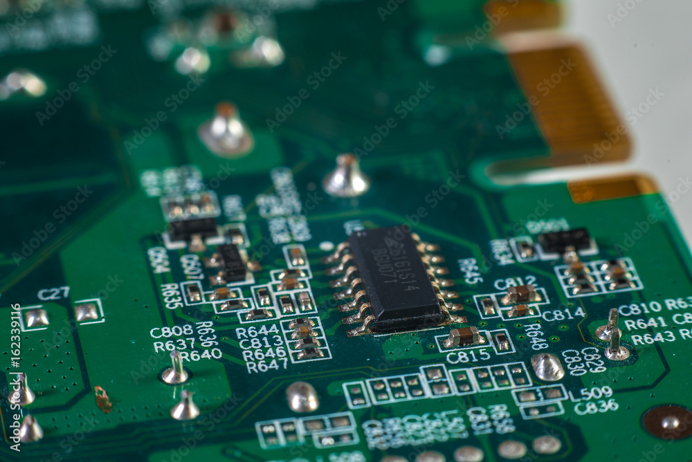 Hi tech computer chip close up Hi tech computer chip close up