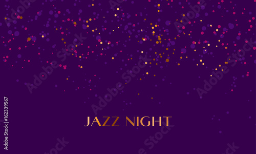 Concept sky night stars pattern. Vector illustration for surface design, header, invitation, card, poster. Color dots random motif.