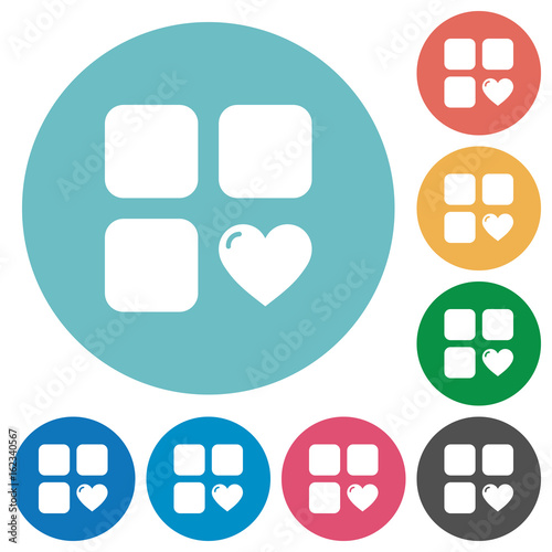 Favorite component flat round icons