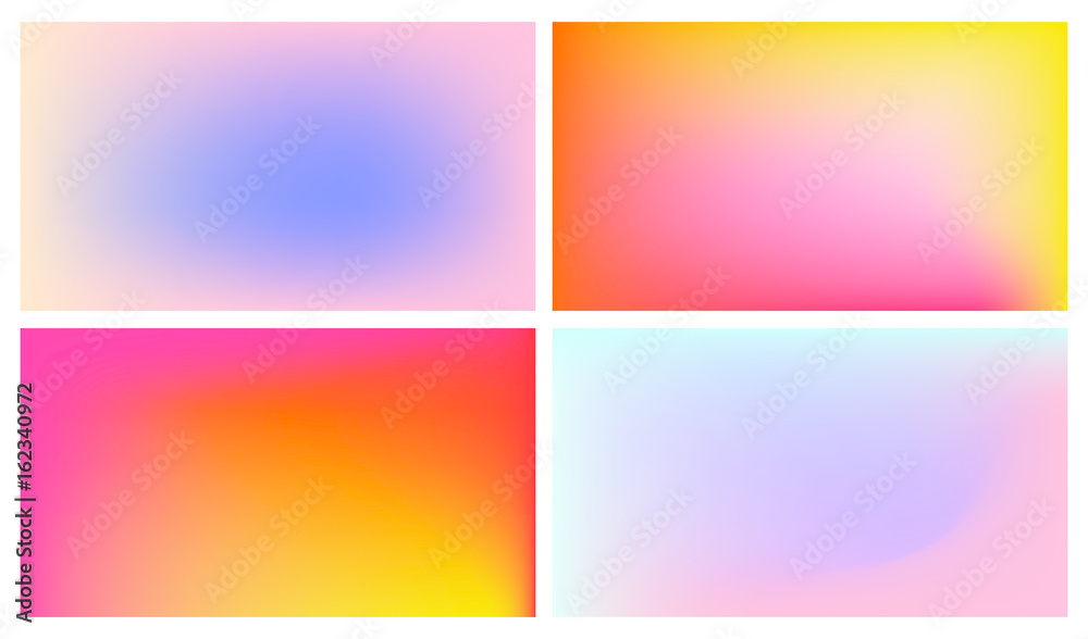 Vector icon set of neon square against white background