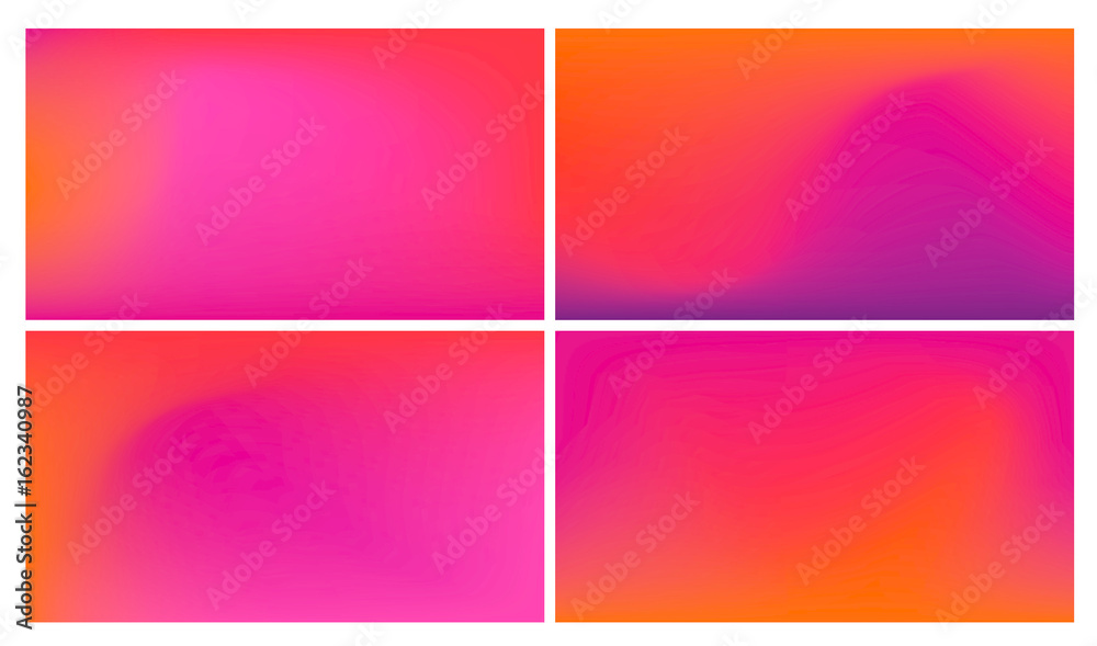 Vector icon set of neon square against white background