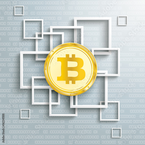 Squares Golden Bitcoin Data Blockchain