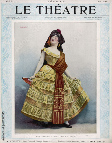 Leblanc As Carmen - 1899. Date: 1875 photo