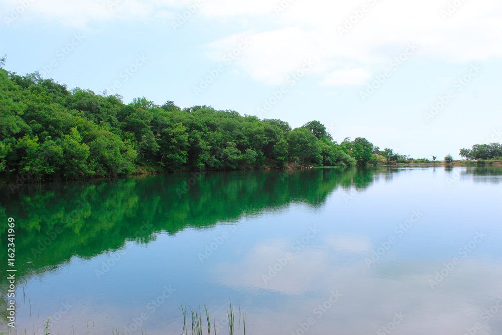 Mirror lake, high in the mountains, Crimea