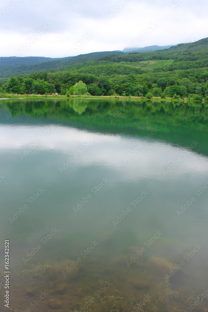 Mirror lake, high in the mountains, Crimea