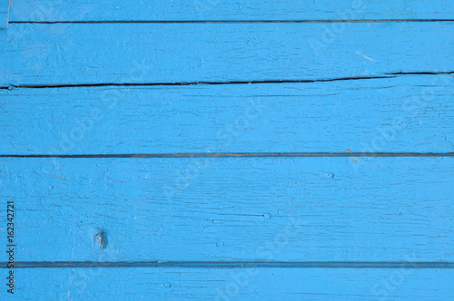 Background of blue wooden boards