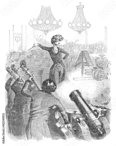 Berlioz Conducts 1844. Date: 1844 photo