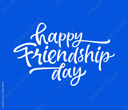 Friendship Day - vector drawn brush lettering