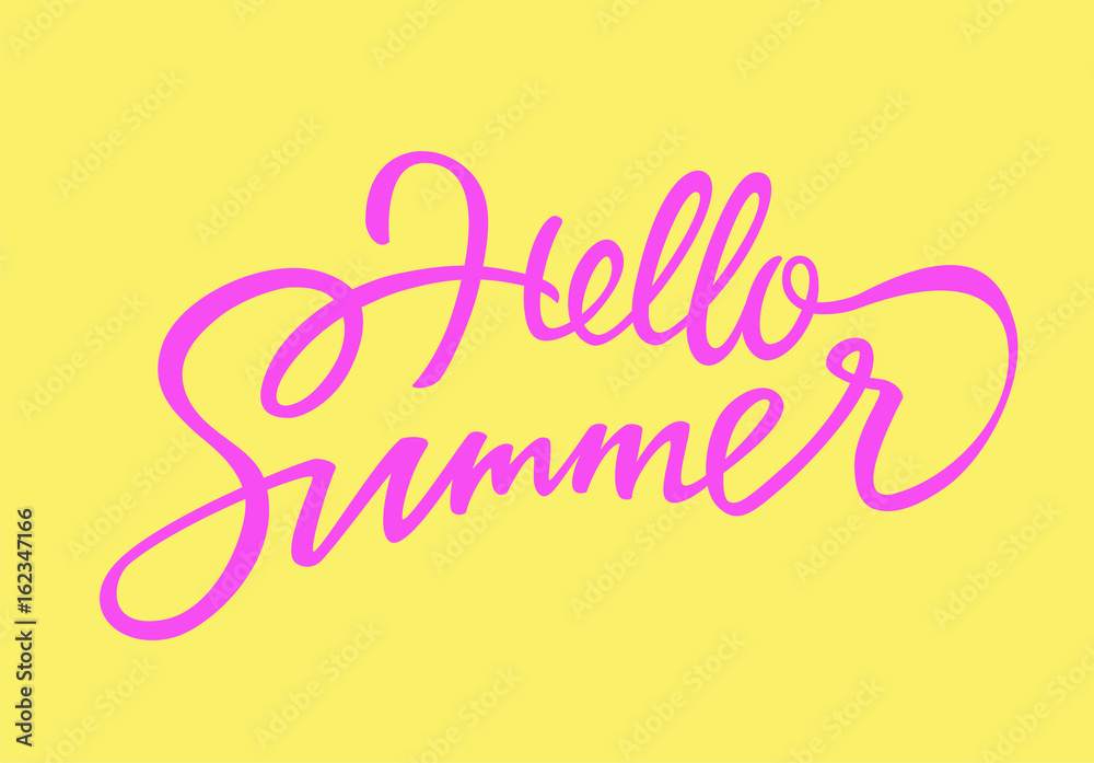 Hello Summer - vector drawn brush lettering Hello Summer - vector drawn brush lettering