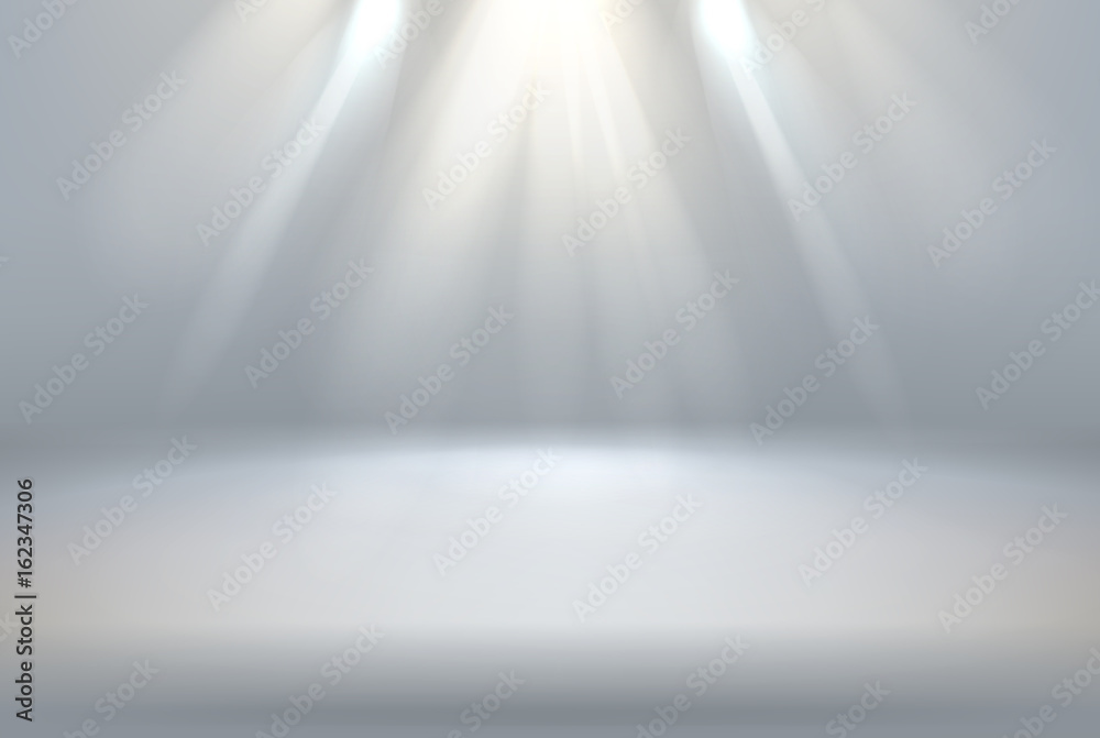 Gray empty studio room background with lighting