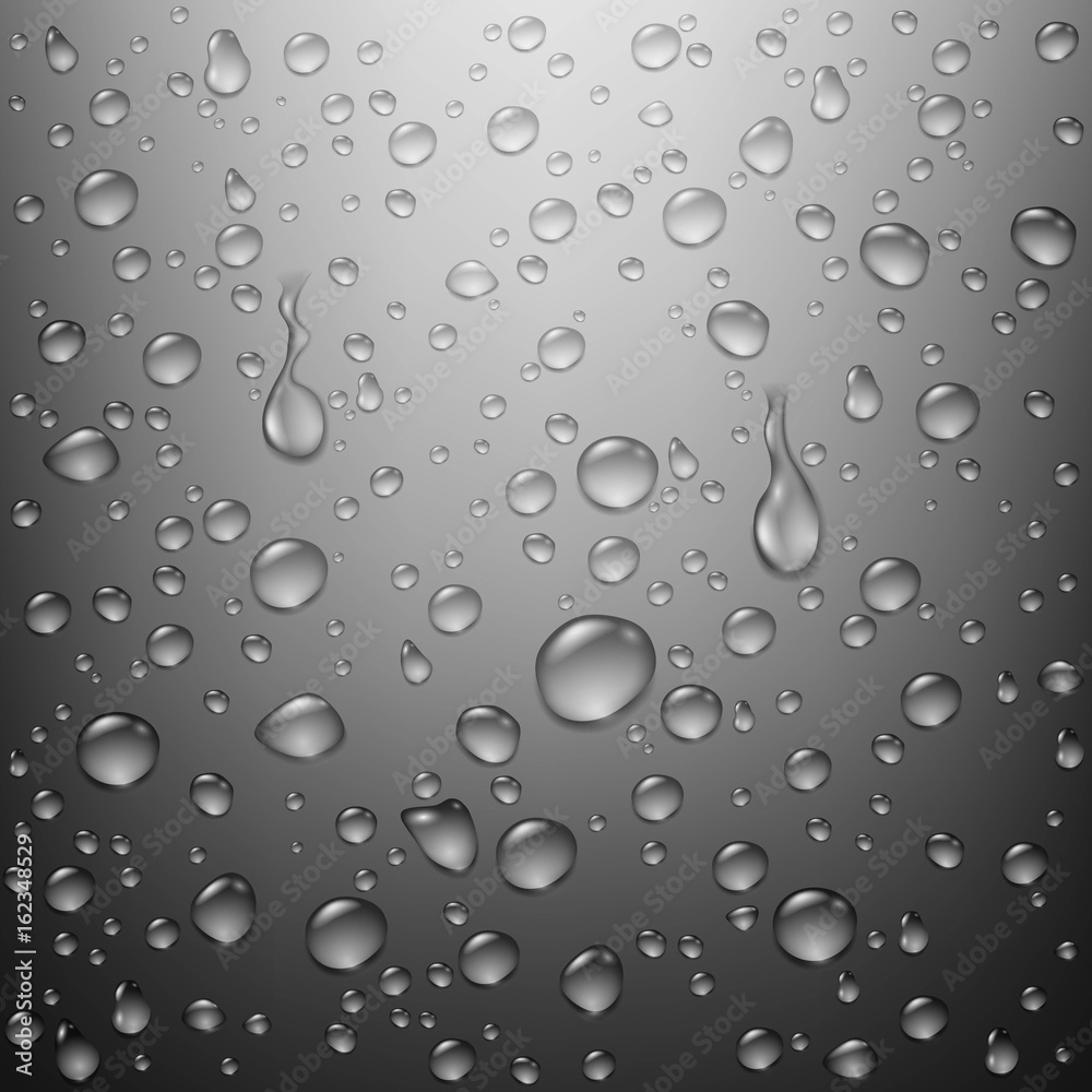 Realistic Clean Water Drops Background
