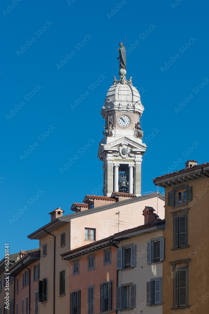 Bell tower of S. Alexander In Bergamo Lombadria Italy