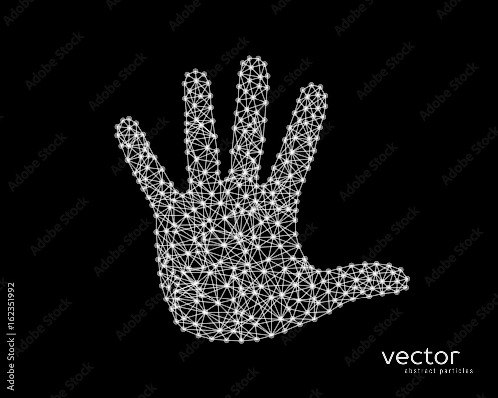 Abstract vector illustration of human arm. Abstract vector illustration of human arm.