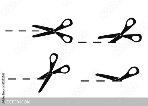 Scissors icon. Set of vector icons.