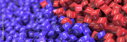 infinite question and answers cubes symbols  original 3d rendering