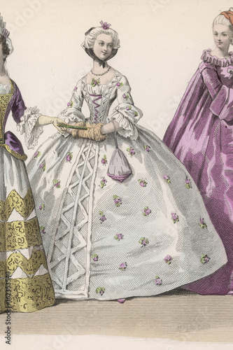 Картината върху платно Frenchwoman 1720. Date: 1720