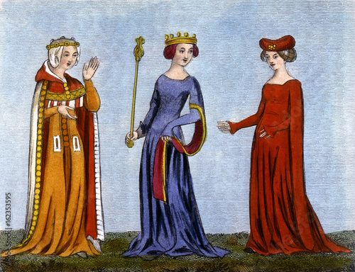 Ladies - High Rank - Strutt. Date: 14th century