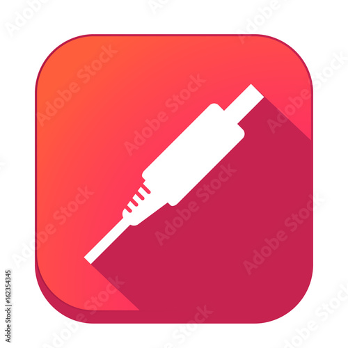 ikona z długim cieniem na tle zaokrąglonego kwadratu