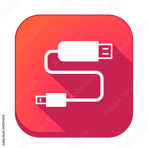 ikona z długim cieniem na tle zaokrąglonego kwadratu