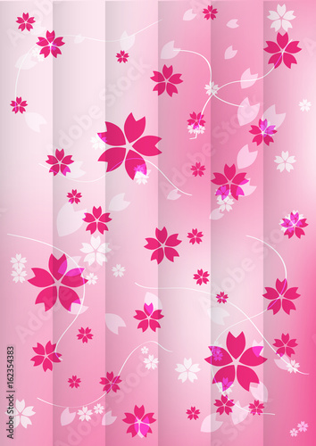 Abstract vector background, Seamless floral on pink background.