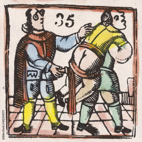17th century Offender flogged. Date: 17th century