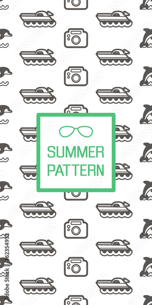 Summer vector seamless pattern