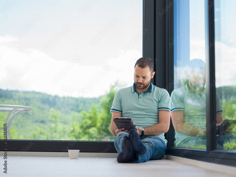 man on the floor enjoying relaxing lifestyle man on the floor enjoying relaxing lifestyle
