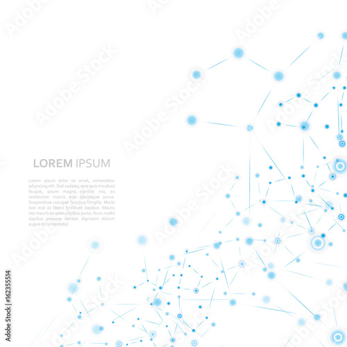 Molecule structure vector background