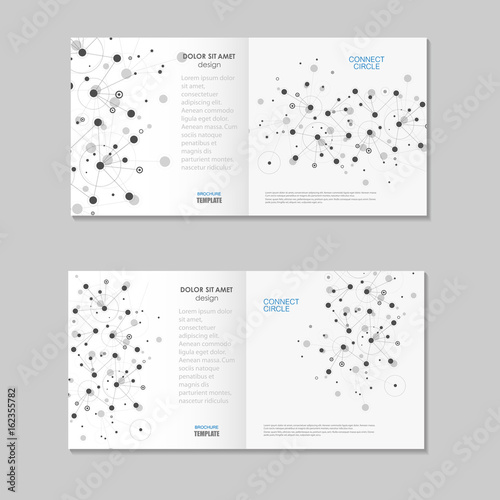 Brochure with abstract connect background