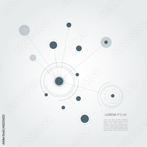 Connect circle background. Vector page template