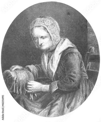 Barbara Uttmann Lacemaker. Date: circa 1800