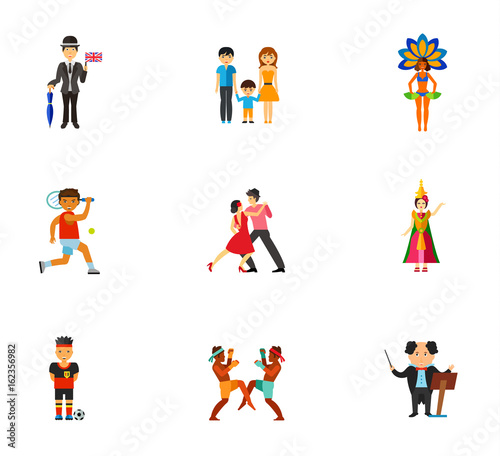 People of world icon set