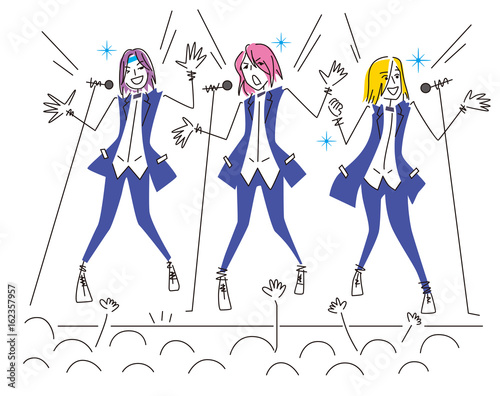 男性アイドルのステージ