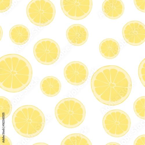 Nahtloses gelbes Muster mit Zitronen