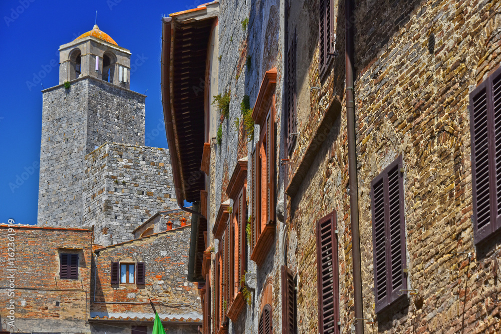 Architecture of San Gimignano in Tuscany, Italy