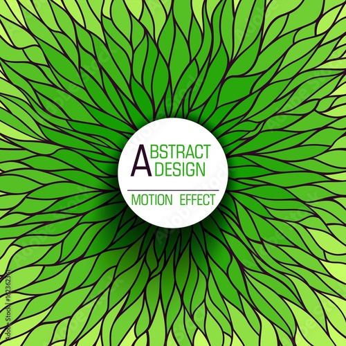 Green background of abstract wavy shapes. Ecologycal concept. Vector pattern