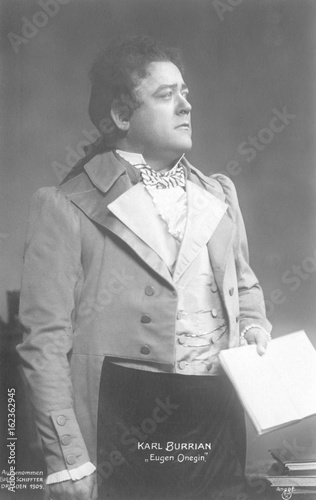 Karl Burrian as Eugene Onegin   . Date: 1909