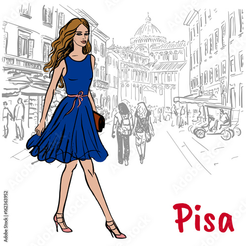 woman in Pisa