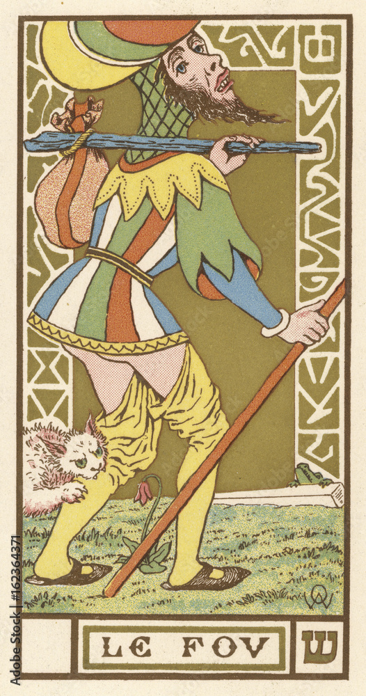 Tarot Card 22 - Le Fou (The Fool). Date: 20th century 素材庫相片| Adobe Stock