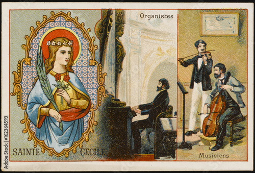 St Cecilia - Liebig Card. Date: 2nd - 3rd century
