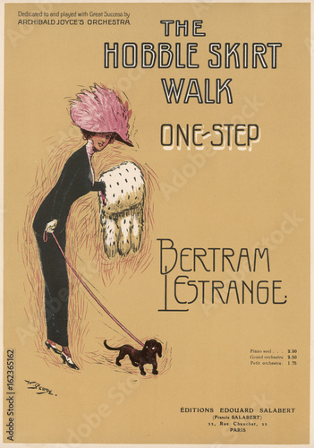 Hobble Skirt Walk. Date: 1911