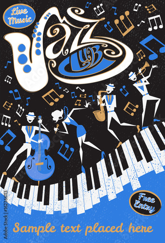 Abstract Jazz Club Poster
